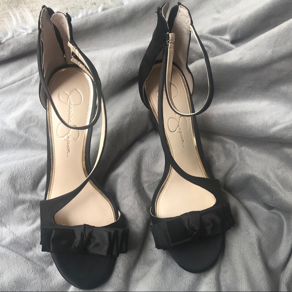 Jessica Simpson Bow Toe Asymmetrical High Heel